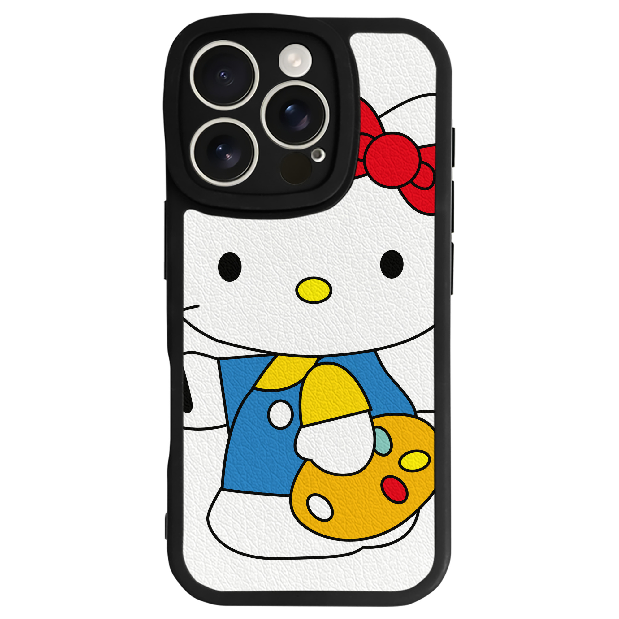 （画像用） Hello Kitty ハローキティ 【iPhone 16シリーズ対応】シリコンスマホケース（レザー調） 材質：シリコン